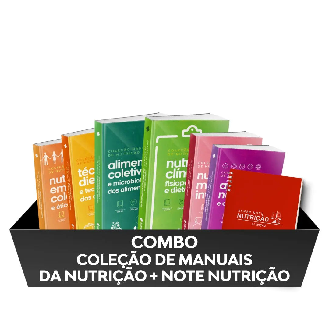 Imagem do livro Combo: coleção de manuais da Nutrição (Completo) + Sanar Note Nutrição 2ª Edição