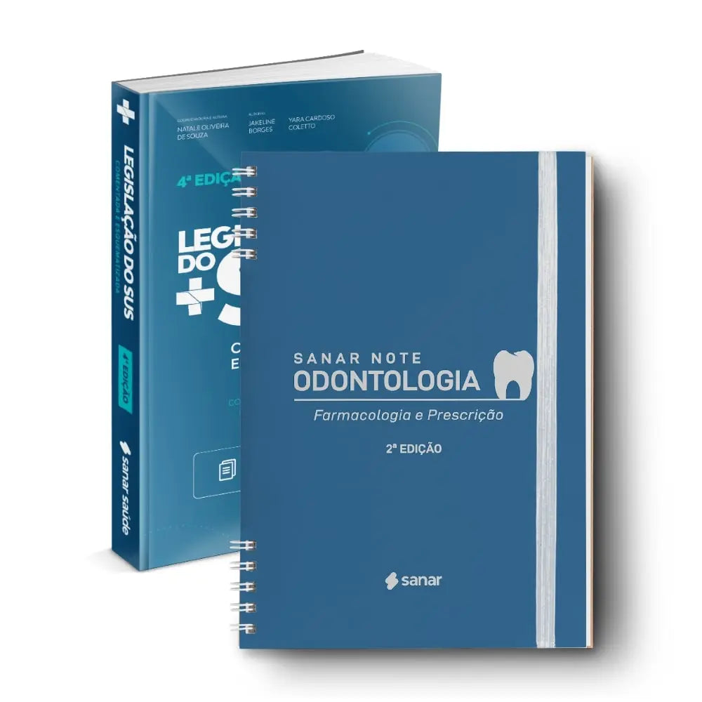 Imagem do livro Combo: Sanar Note Odontologia (2ª edição) e Legislação do SUS