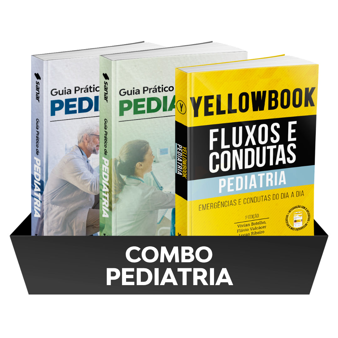 Combo Pediatria: Guias de Pediatria Volumes 1 e 2 + Yellowbook Fluxos e Condutas em Pediatria