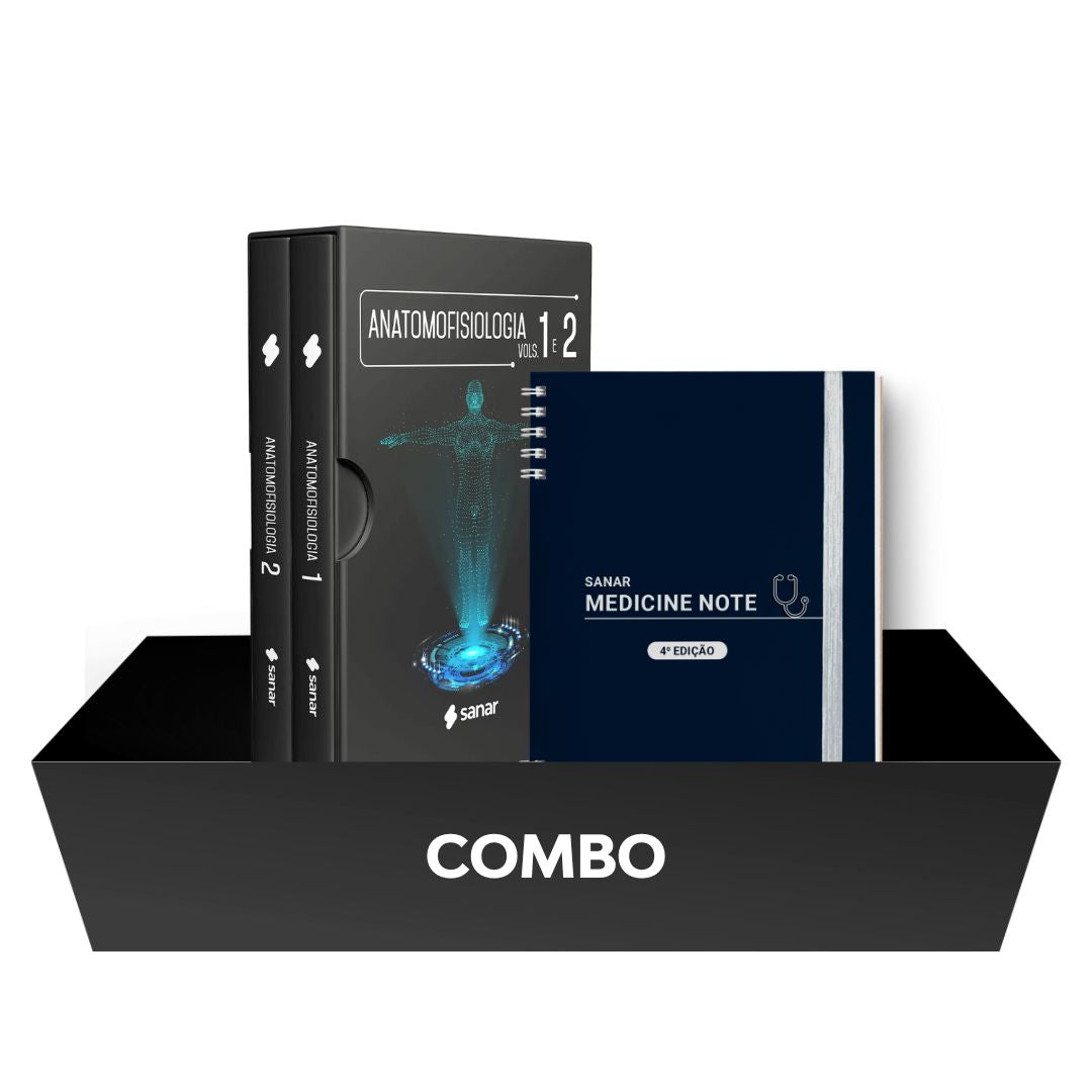 Combo: Box Anatomofisiologia + Medicine Note (4ª edição) - Livro Técnico Sanar Saúde
