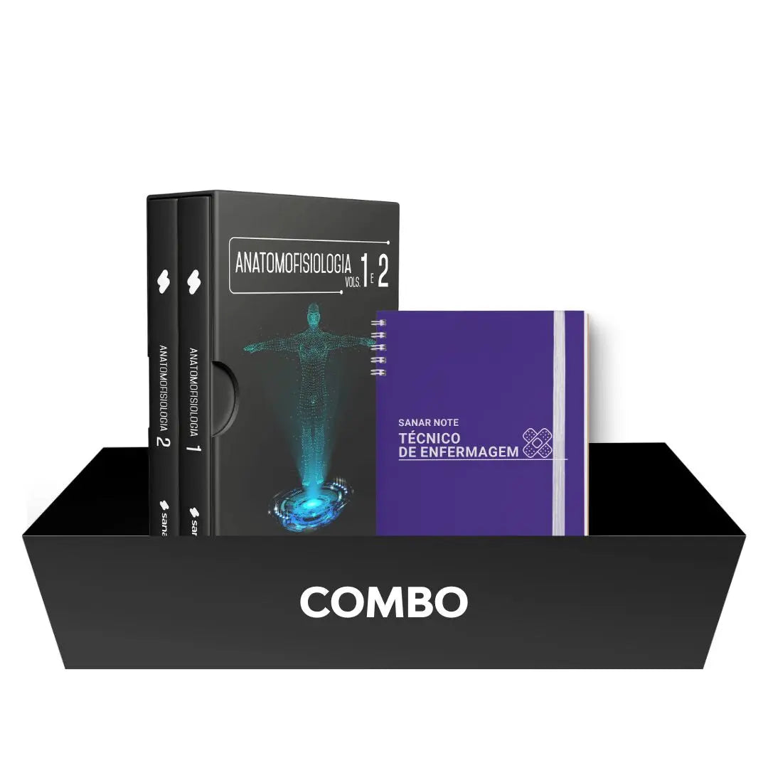 Combo: Box Anatomofisiologia + Sanar Note Técnico de Enfermagem - Livro Técnico Sanar Saúde