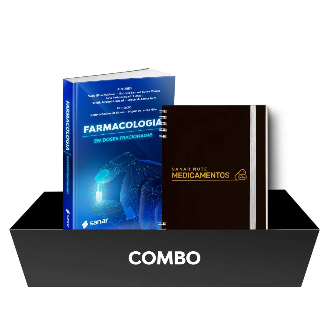Combo: Sanar Note Medicamentos + Farmacologia em Doses Fracionadas - Livro Técnico Sanar Saúde