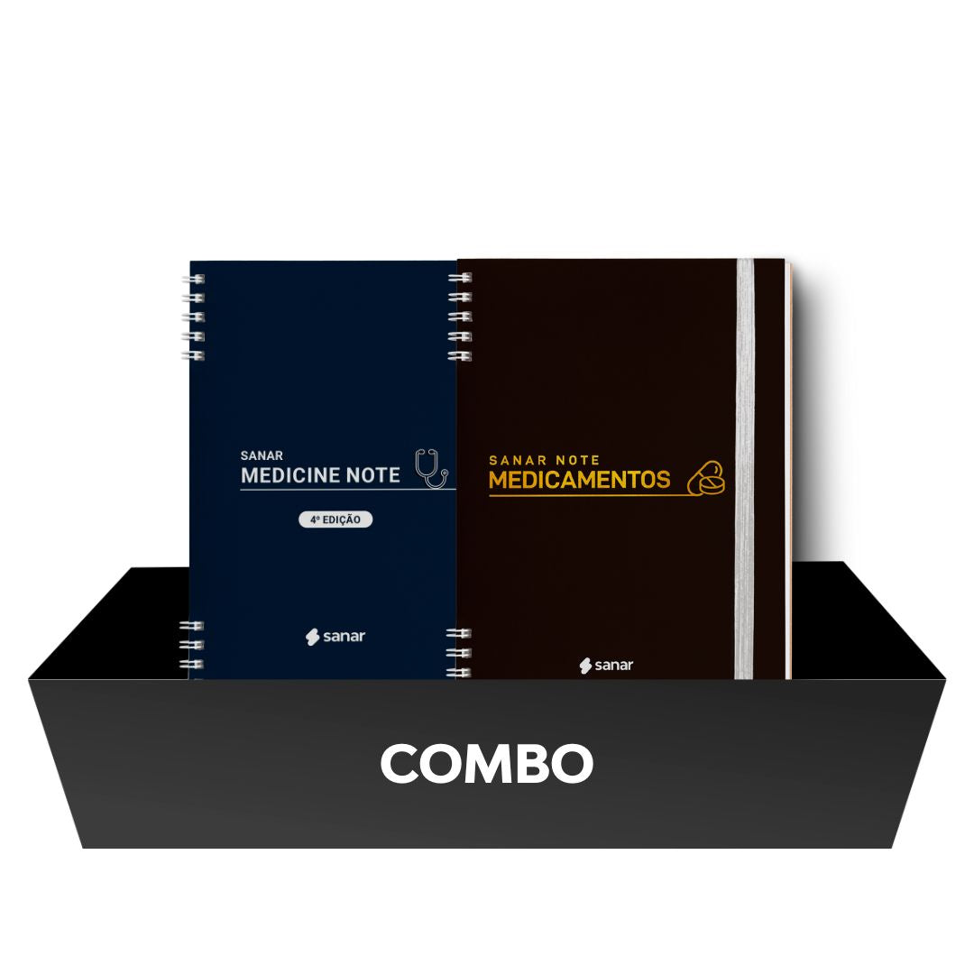 Combo: Sanar Note Medicamentos +  Medicine Note (4ª edição) - Livro Técnico Sanar Saúde