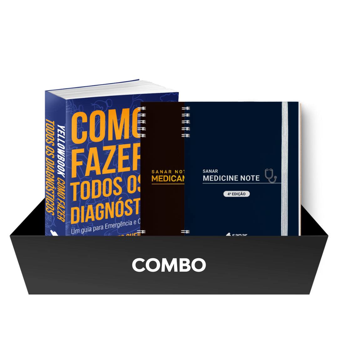 Combo: Sanar Note Medicamentos +  Medicine Note (4ª edição) + Yellowbook Diagnósticos - Livro Técnico Sanar Saúde