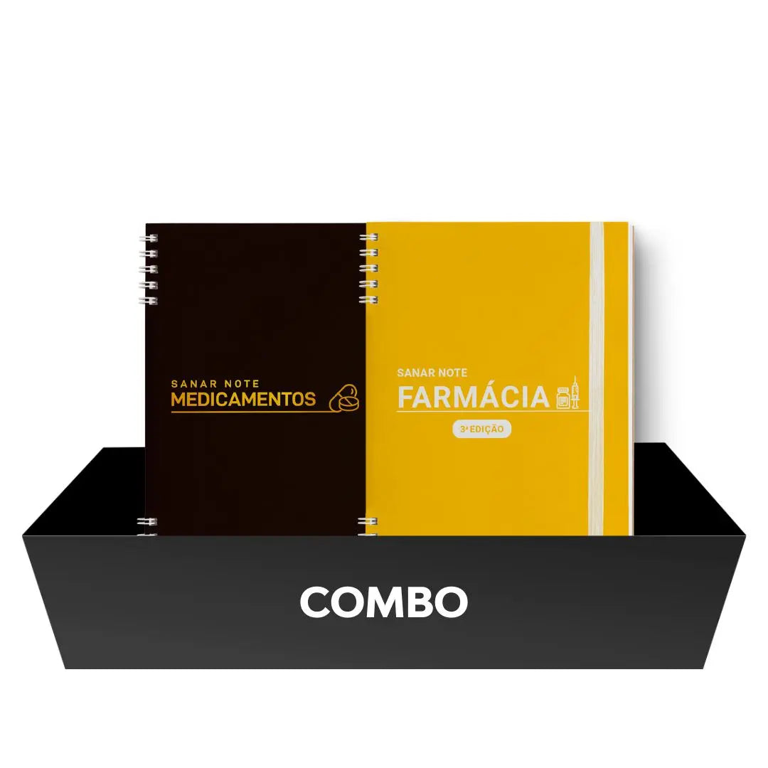 Combo: Sanar Note Medicamentos + Sanar Note Farmácia 3ª Edição - Livro Técnico Sanar Saúde
