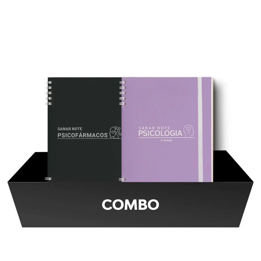 Combo: Sanar Note Psicofármacos + Sanar Note Psicologia - 2ª edição - Livro Técnico Sanar Saúde
