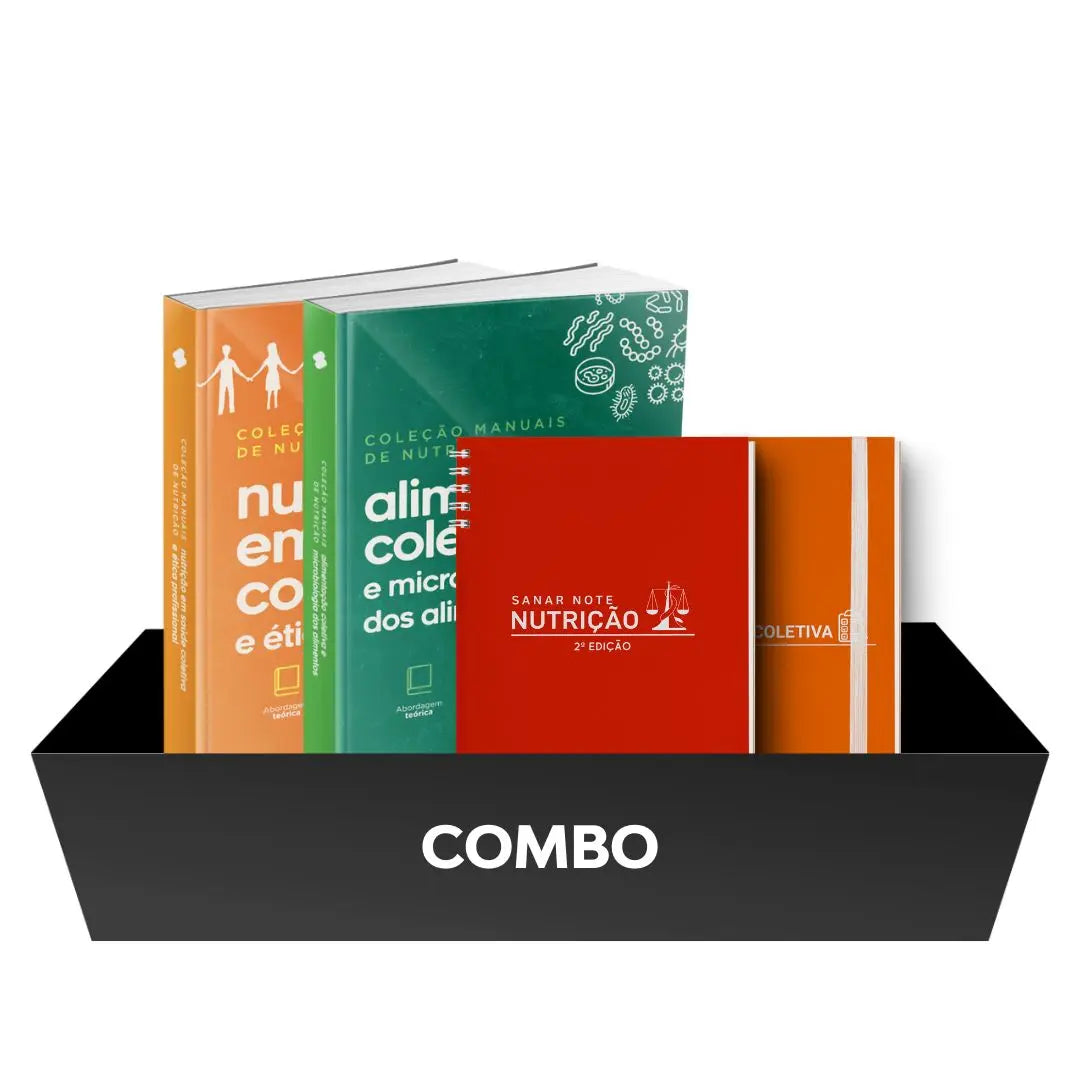 Combo: Sanar Note + Manuais da Nutrição (4 Livros) - Livro Técnico Sanar Saúde