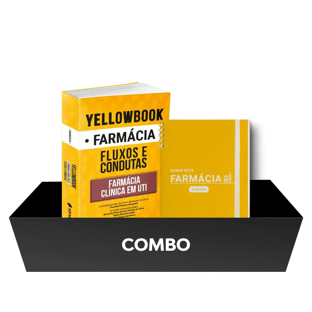 Combo: Yellowbook Farmácia + Sanar Note Farmácia 3ª Edição - Livro Técnico Sanar Saúde