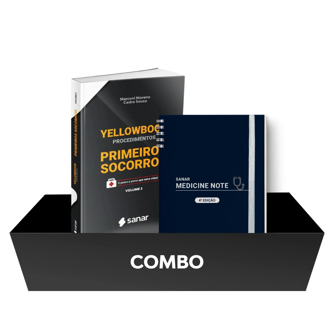 Combo: Yellowbook Primeiros Socorros + Medicine Note (4ª edição) - Livro Técnico Sanar Saúde